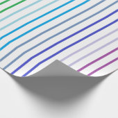 縦輪郭付き広域虹のストライプ数 ラッピングペーパー (角)