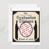 縦長卒業証書 – 卒業証書フォトフレーム 案内ポストカード (正面/裏面)