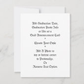 縦長卒業証書 – 卒業証書フォトフレーム 案内状 (裏面)