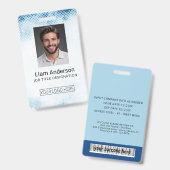 縦青グラデーション写真IDバッジ バッジ (正面＆裏面)
