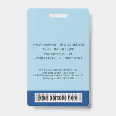 縦青グラデーション写真IDバッジ バッジ (裏面)