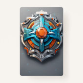 縦 | 耐久性カスタムのあるイベントIDカードホルダー バッジ (裏面)