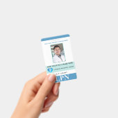 縦 LPN、ライセンス実務看護師、写真付き身分証明書 バッジ (手持ち)
