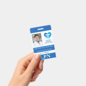 縦 LPN、ライセンス実務看護師、写真付き身分証明書 バッジ (手持ち)
