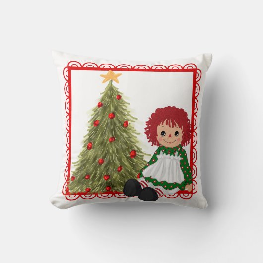 縫いぐるみ人形のクリスマスの枕 クッション (正面)