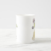 縫いぐるみ人形の中国のコップ ボーンチャイナマグカップ (正面)