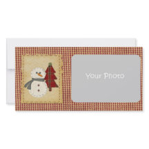 縫いクリスマスフォトカード
