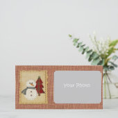 縫いクリスマスフォトカード シーズンカード (スタンド正面)