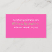 縫いハートと紫の花裁縫 名刺 (裏面)