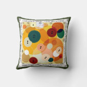 縫いボタン枕(緑縁ど) クッション (裏面)