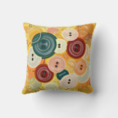 縫いボタン(ラップ)枕 クッション (裏面)