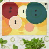 縫いボタンPBタオル キッチンタオル (折り畳み)