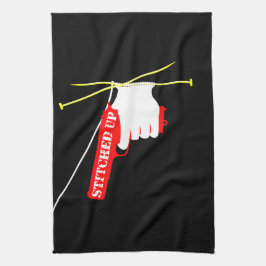 縫い上げ キッチンタオル