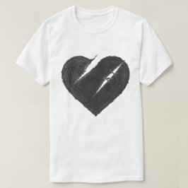 縫い合わされたハート Tシャツ