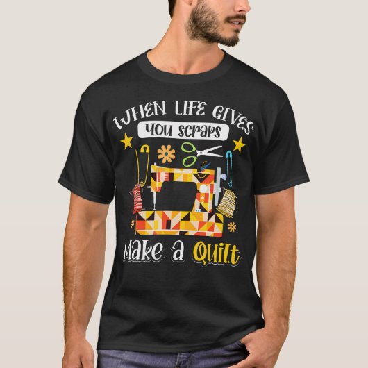 縫い合わせの専門家が教える、端切れで作るキルト Tシャツ (正面)