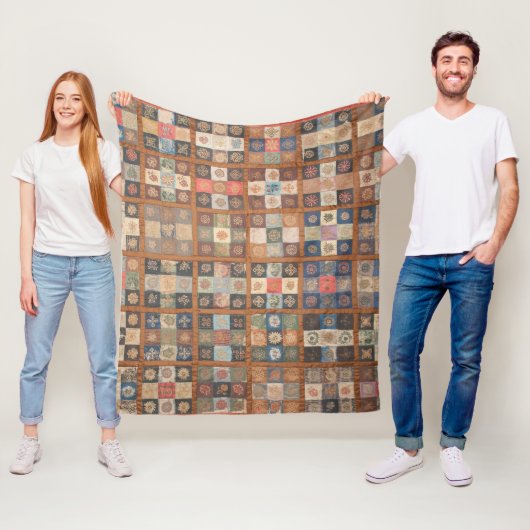 縫い合わせの9つのパッチのキファンシールト フリースブランケット (インサイチュ)