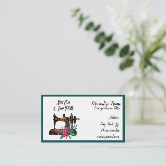縫い合わせオン/縫い合わせフォース引用文のSeamstress Tayr 名刺 (スタンド正面)