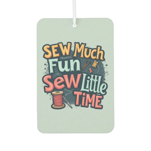 縫い多くのおもしろい縫い少し時間レトロステッチアート カーエアーフレッシュナー (正面)