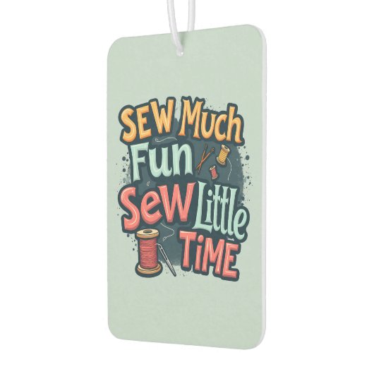 縫い多くのおもしろい縫い少し時間レトロステッチアート カーエアーフレッシュナー (左)