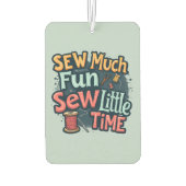 縫い多くのおもしろい縫い少し時間レトロステッチアート カーエアーフレッシュナー (裏面)