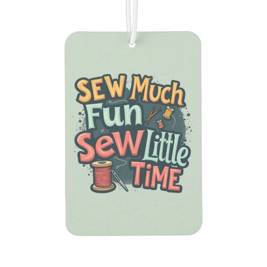 縫い多くのおもしろい縫い少し時間レトロステッチアート カーエアーフレッシュナー (裏面)