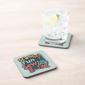 縫い多くのおもしろい縫い少し時間レトロステッチアート コースター (右側)