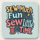 縫い多くのおもしろい縫い少し時間レトロステッチアート コースター (正面)