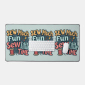 縫い多くのおもしろい縫い少し時間レトロステッチアート デスクマット (キーボード&マウス)