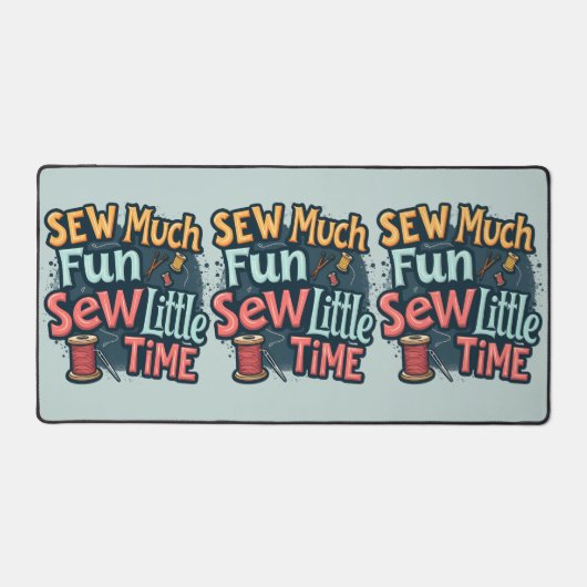 縫い多くのおもしろい縫い少し時間レトロステッチアート デスクマット (正面)