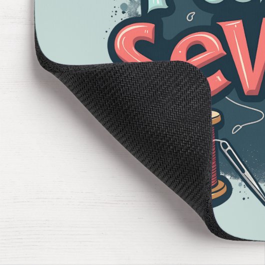 縫い多くのおもしろい縫い少し時間レトロステッチアート マウスパッド (コーナー)