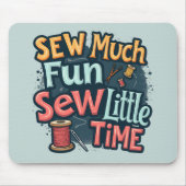 縫い多くのおもしろい縫い少し時間レトロステッチアート マウスパッド (正面)