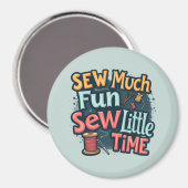 縫い多くのおもしろい縫い少し時間レトロステッチアート マグネット (正面/裏面)