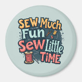 縫い多くのおもしろい縫い少し時間レトロステッチアート マグネット (正面)