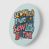 縫い多くのおもしろい縫い少し時間レトロステッチアート ラージ壁時計 (傾斜)