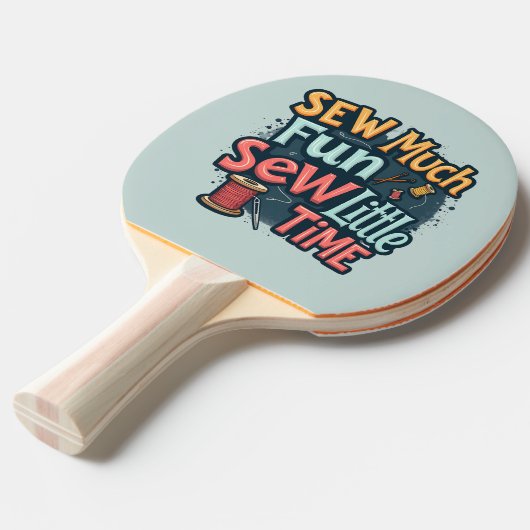 縫い多くのおもしろい縫い少し時間レトロステッチアート 卓球ラケット (正面アングル)
