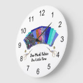 縫い布キルター ラージ壁時計 (傾斜)