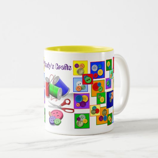 縫い救ろ！ ツートーンマグカップ (正面右)