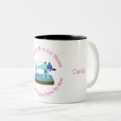 縫い方を知らない人は家事をする ツートーンマグカップ (正面右)