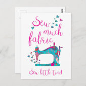 縫い物だらけの生地 ポストカード (正面/裏面)