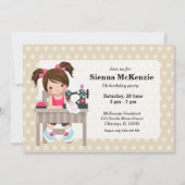 縫い物少女 招待状 (正面)