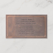 縫い皮革輸送ブローカービジネスカード 名刺 (裏面)