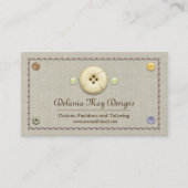 縫い目とボタンの仕立て縫い力 名刺 (正面)