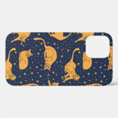 縫い目のないおもしろい柄、毎日のポーズの猫、ポーズ Case-Mate iPhoneケース (裏面 (横))