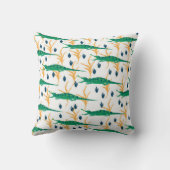 縫い目のないかわいいワニ。漫画の動物。 クッション (裏面)