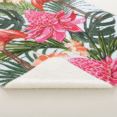 縫い目のないフローラの夏の背景 シェルパブランケット (3/4)