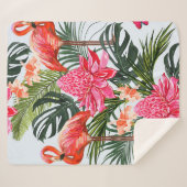 縫い目のないフローラの夏の背景 シェルパブランケット (正面(横))