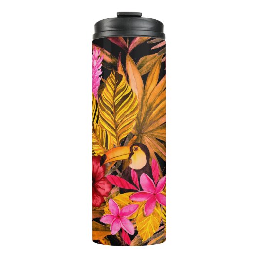 縫い目のないフローラの夏の背景 タンブラー (正面)