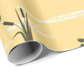 縫い目のないワニの模様。ヴィンテージ黄色の背景 ラッピングペーパー (ロールコーナー)