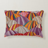 縫い目のない刺繍波模様。播種は牧草地を形成する アクセントクッション (裏面)