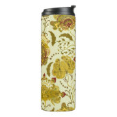 縫い目のない大きなインディアンペイズリーの花。トレン タンブラー (回転左)